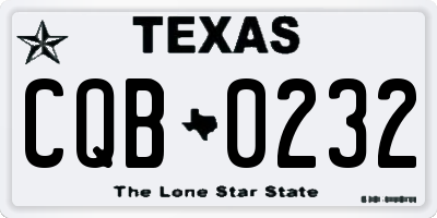 TX license plate CQB0232