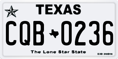 TX license plate CQB0236