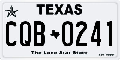 TX license plate CQB0241
