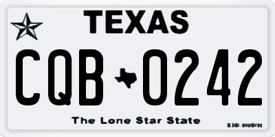 TX license plate CQB0242