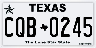 TX license plate CQB0245