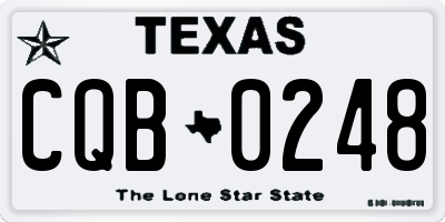 TX license plate CQB0248