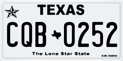 TX license plate CQB0252