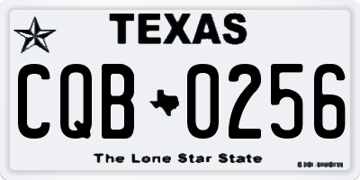 TX license plate CQB0256