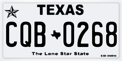 TX license plate CQB0268