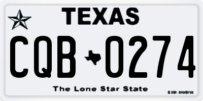 TX license plate CQB0274