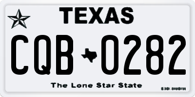 TX license plate CQB0282
