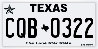 TX license plate CQB0322