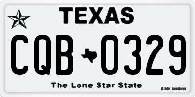 TX license plate CQB0329