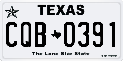 TX license plate CQB0391