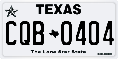 TX license plate CQB0404