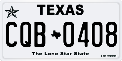 TX license plate CQB0408