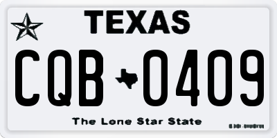 TX license plate CQB0409
