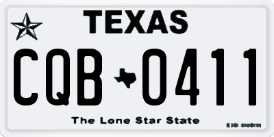 TX license plate CQB0411