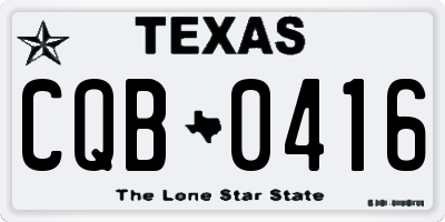 TX license plate CQB0416