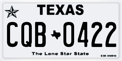 TX license plate CQB0422