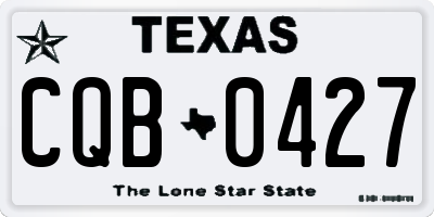 TX license plate CQB0427