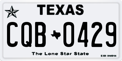 TX license plate CQB0429