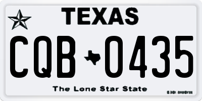 TX license plate CQB0435