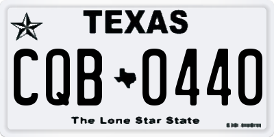TX license plate CQB0440