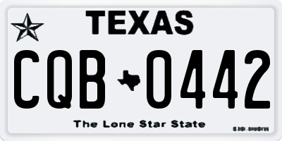 TX license plate CQB0442