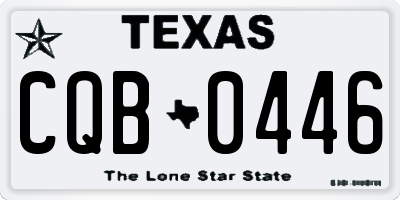 TX license plate CQB0446
