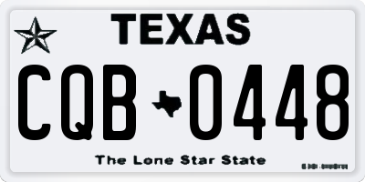 TX license plate CQB0448