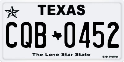TX license plate CQB0452