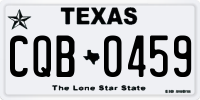 TX license plate CQB0459