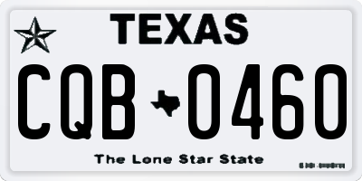 TX license plate CQB0460