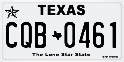 TX license plate CQB0461