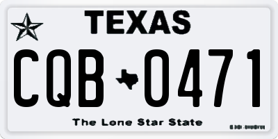 TX license plate CQB0471