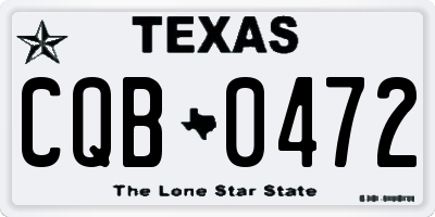 TX license plate CQB0472