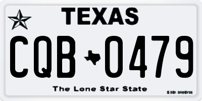 TX license plate CQB0479