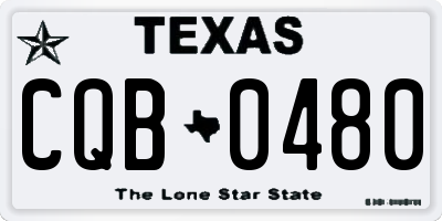 TX license plate CQB0480
