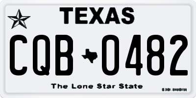 TX license plate CQB0482