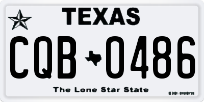 TX license plate CQB0486