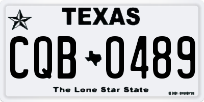 TX license plate CQB0489