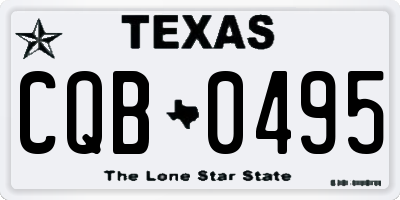TX license plate CQB0495