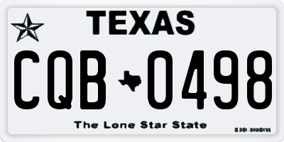 TX license plate CQB0498