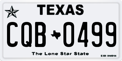 TX license plate CQB0499
