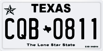 TX license plate CQB0811
