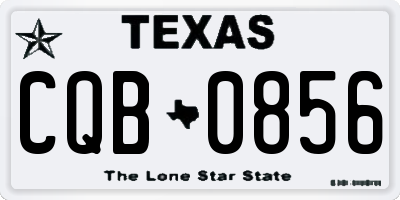 TX license plate CQB0856