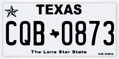 TX license plate CQB0873