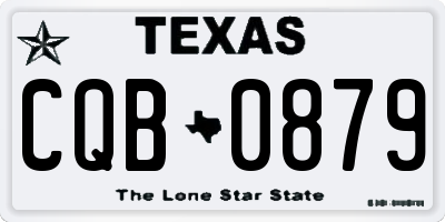 TX license plate CQB0879