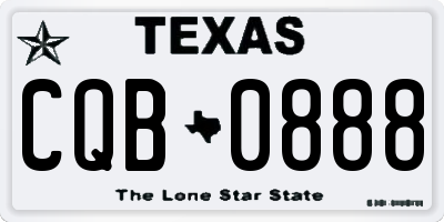 TX license plate CQB0888