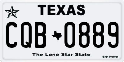 TX license plate CQB0889