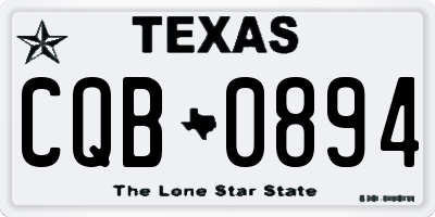 TX license plate CQB0894