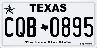TX license plate CQB0895