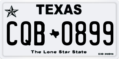 TX license plate CQB0899